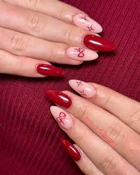 Red Valentine nails